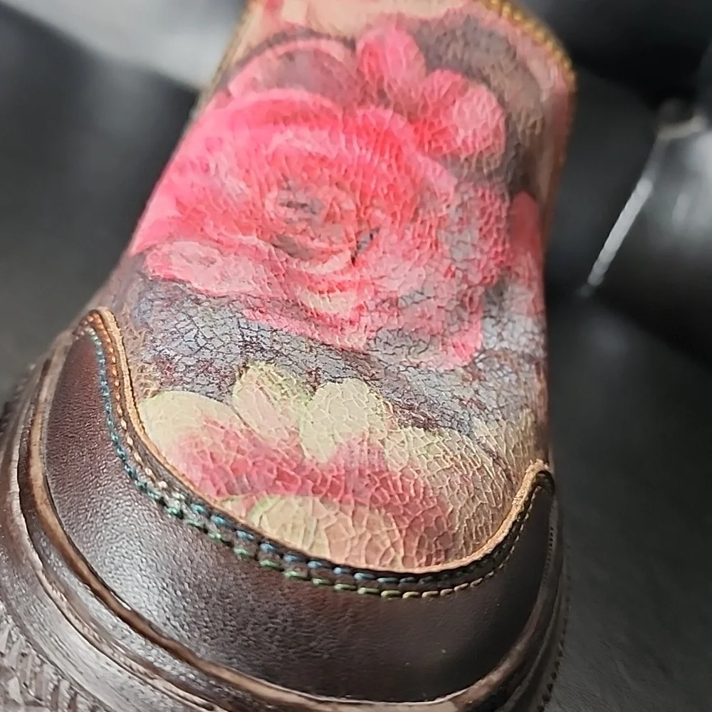 L'Artiste Rosea Spring Step Slip on Sneaker Floral Leather EU 40 - Picture 9 of 11